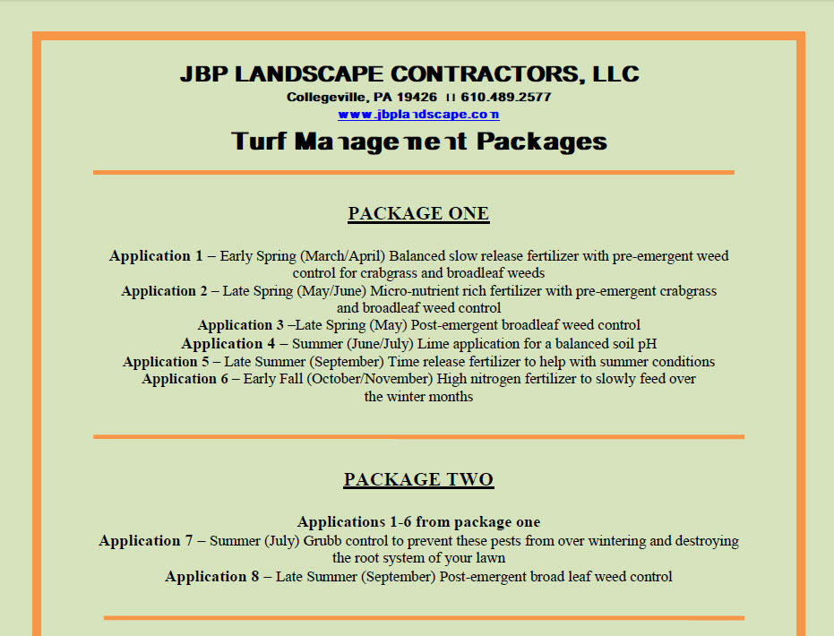Turf Management Packages